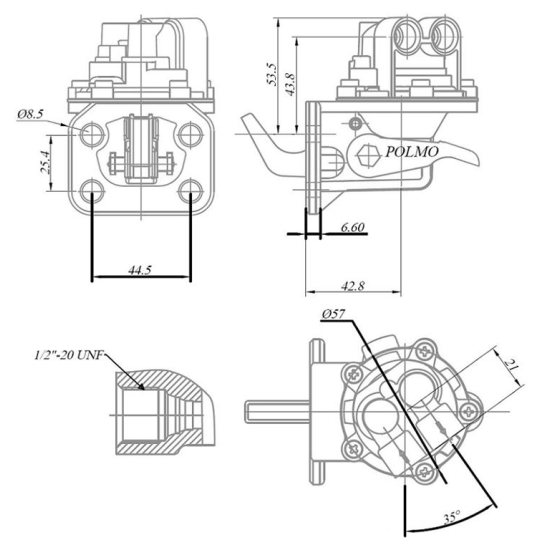 Pompa zasilająca 2641724 MF3 POLMO