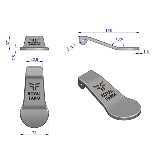 Język ze stali nierdzewnej poidła RF-20909015 RF-20909025 ROYAL FARM