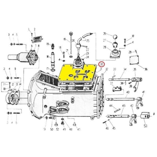 Pokrywa skrzyni biegów C-330