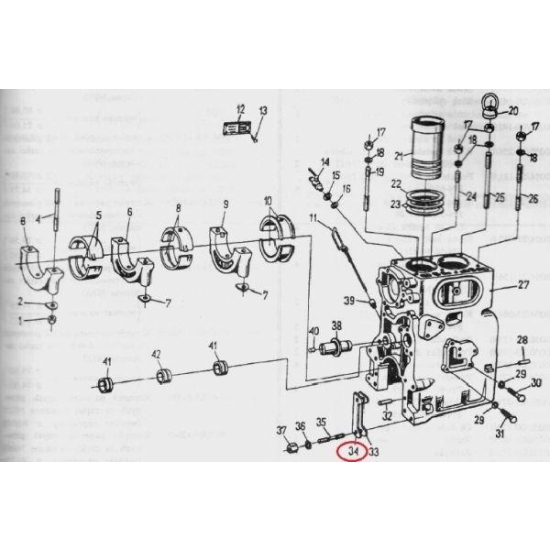 Podkładka dystansowa bloku cylindra C-330