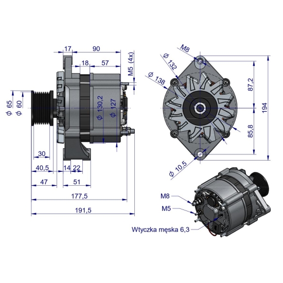 Alternator AAK1363 Nowy Typ EXPOM EXPOM KWIDZYN eu