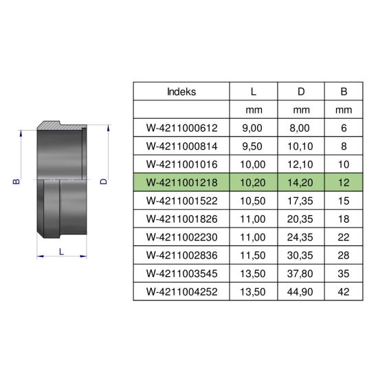 Pierścień zacinający hydrauliczny (DPR12L/S) 12L/12S Waryński ( sprzedawane po 20 )