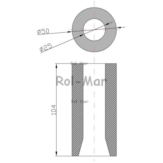 Tuleja mocowania zęba 880 mm 5193-FT88N ładowacza fi 50 Tur