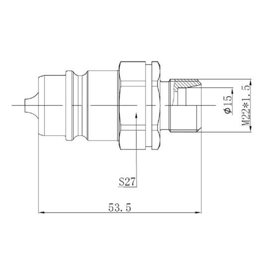 Szybkozłącze hydrauliczne wtyczka EURO M22x1.5 GZ (9100822W) VOIMA (opakowanie 50szt)