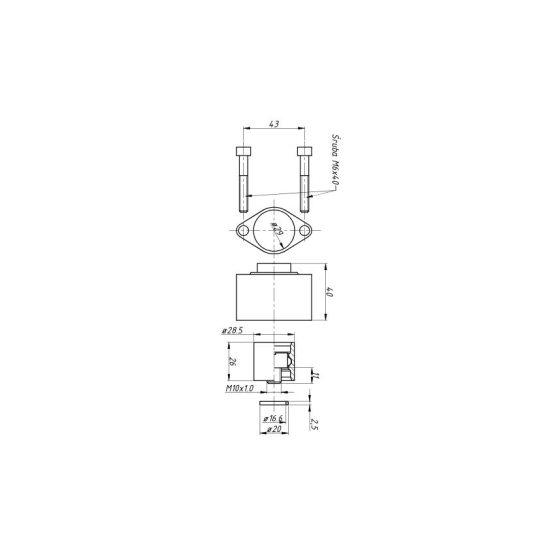 Kołpak tylny z zatrzaskiem do rozdzielaczy hydraulicznych P40/P80 ROZZATRZASK / ROZZATRZASK80 (40/80 litrów)