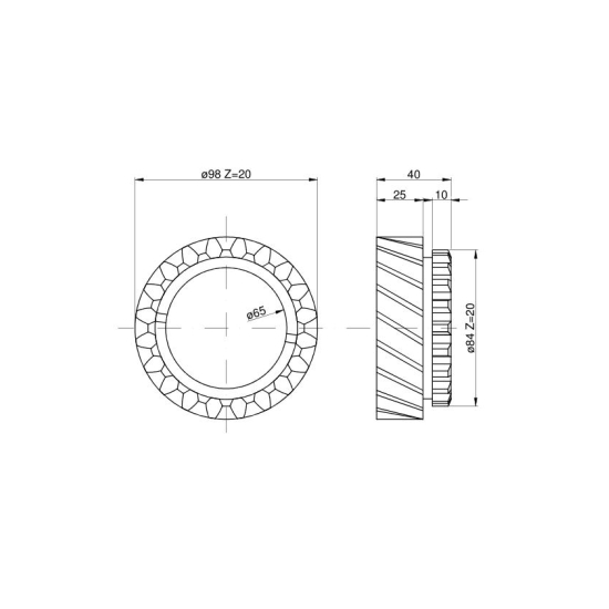 Koło stałego zazębienia 80121007, 84123501 Z-36 C-385