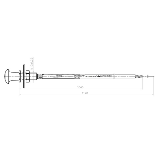 Linka - Rozdzielacz napędu L-1120mm 6490209 ZETOR Waryński