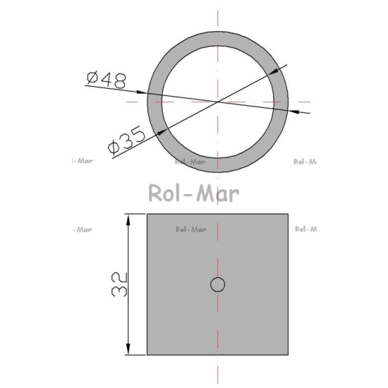 Tuleja korbowodu duża mosiężna 48x35x32 Rozrzutnik