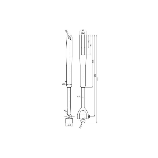 Wieszak lewy MF3 3512 MF255 ORYGINAŁ URSUS