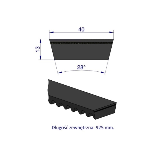 Pas klinowy Hard-Belt (T-670224.1) AP1001158 do CLAAS 670224.1 TEGER