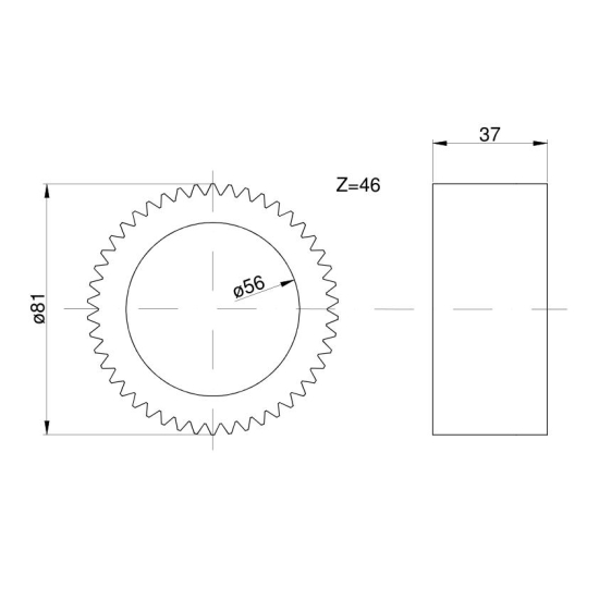 Satelita przedniego napędu Z-46 81325C1 Case