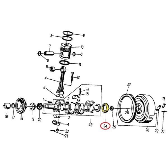 Odrzutnik tylny oleju C-360