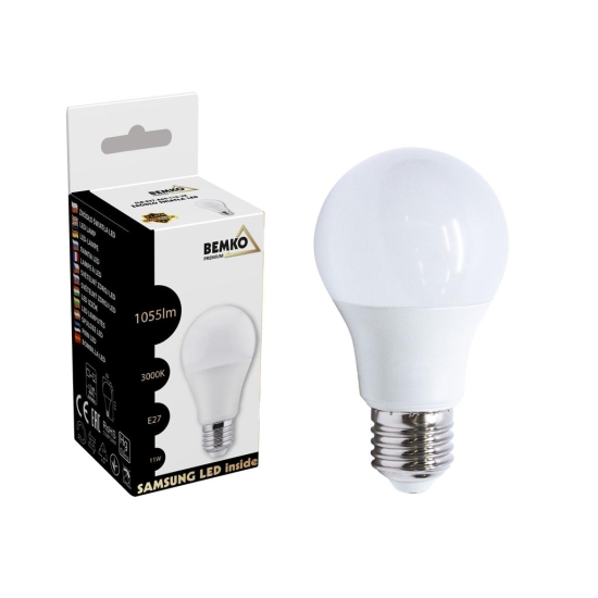 Żarówka LED (LED SAMSUNG) 230V E27 A60 11W 1055LM 3000K barwa ciepła (sprzedawane po 10)