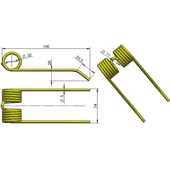 Palec podbieracza zastosowanie New Holland 80131673 Waryński