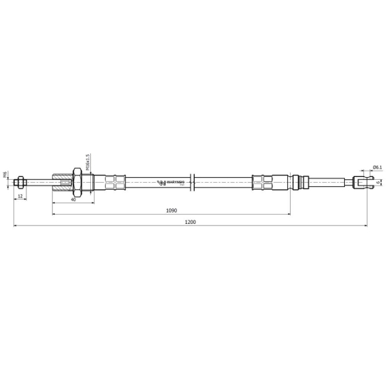 Linka do sterowania rozdzielaczem na widełki L-1200mm Waryński