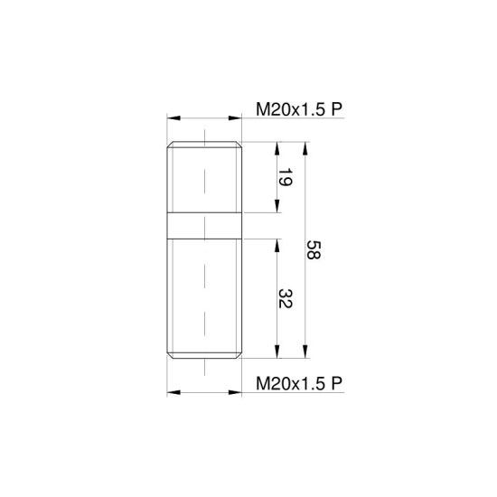 Śruba mocowania koła tylnego M20x1.5 C-330