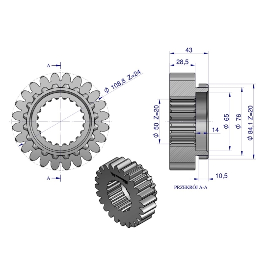 Koło napędzające 80185061 C-385 WARYŃSKI