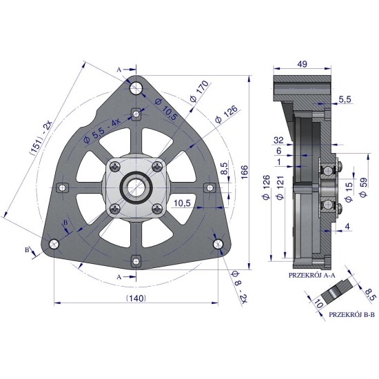 Tarcza pokrywa przednia alternatora EX230000 C-330 C-360 EXPOM KWIDZYN eu