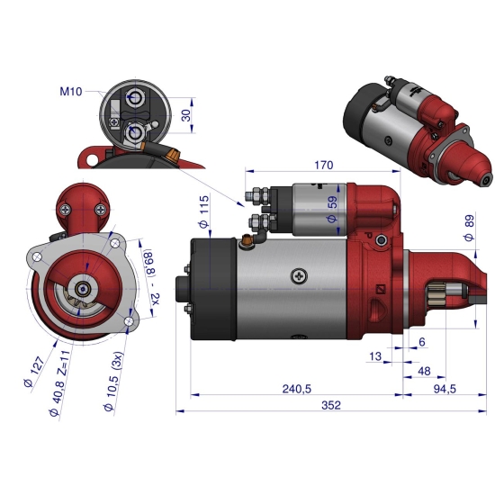 Rozrusznik R10C 24V 4.8kW STAR S200/S244/S266 EXPOM KWIDZYN eu