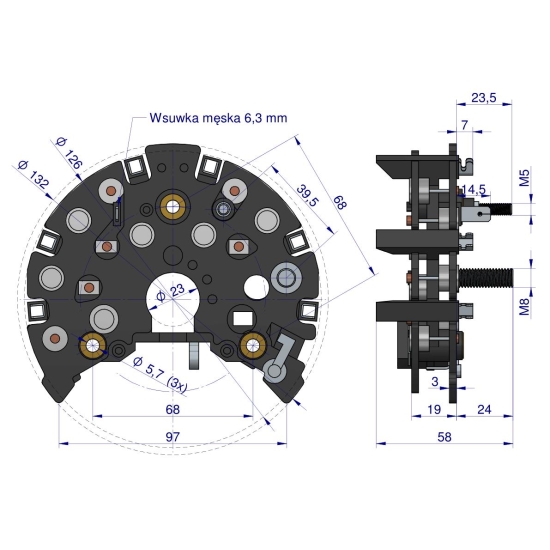 Prostownik diody alternatora 0123510074EX Nowy Typ EXPOM KWIDZYN eu