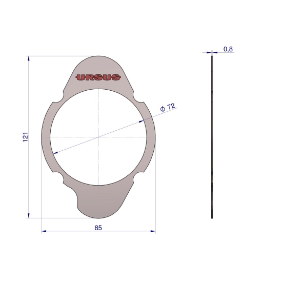 Uszczelka cylindra sprężarki 950941 krążelit 0.8mm C-360 ( sprzedawane po 10 ) ORYGINAŁ URSUS